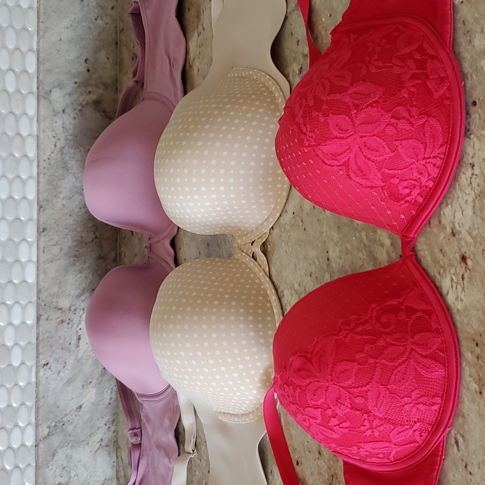 THREE 36DD  BRAS 3 different brands and styles